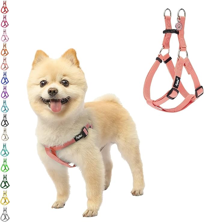 PUPTECK No Pull Dog Harness Soft Adjustable Basic Nylon Step in Puppy Vest by PUPTECK