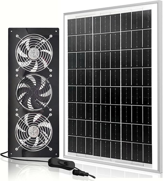 Solar Exhaust Fan, 25W Solar Panel by HNRLOY