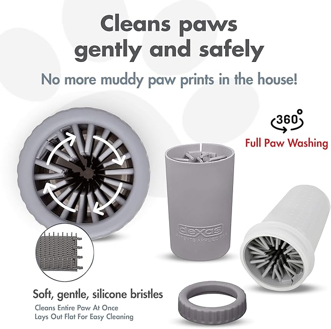 Dexas Medium MudBuster Portable Dog Paw Washer, Light Gray - Image 2