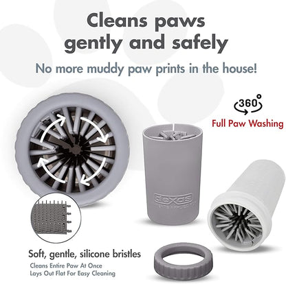 Dexas Medium MudBuster Portable Dog Paw Washer, Light Gray - Image 2