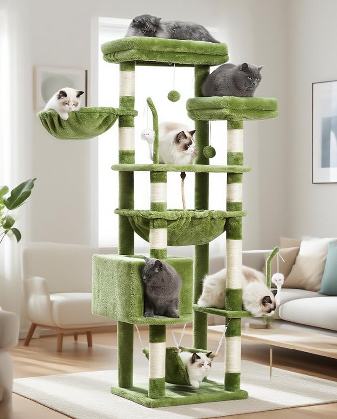 Gitelsnour Cat Tree, Cat Tower for Large Cats by Gitelnour
