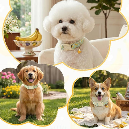 Cute Banana Pattern Dog Collar, Spring Summer Design Puppy Collar, Cotton - Image 6