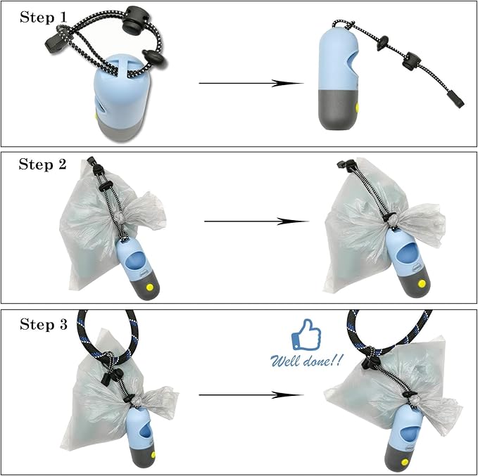 Dog Poop Bags Holder with LED Flashlight|Pet Waste Bags Dispenser - Image 6