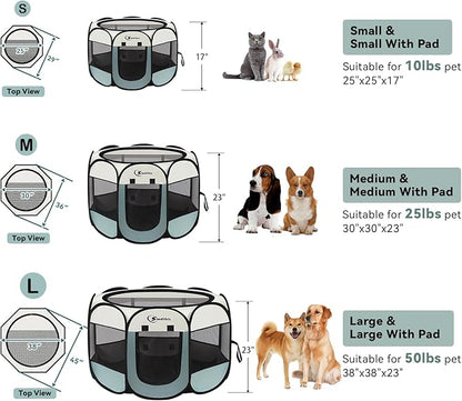 Siedihit Puppy Playpen for Large Dog Cat, Dogs Tent Crate Cage Indoor/Outdoor - Image 2