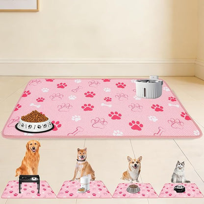 PUPTECK Dog Food Mat, Absorbent Pet Cat Feeding Mat by PUPTECK