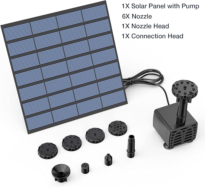 AISITIN Solar Water Pump for Water Feature Outdoor, DIY Solar Fountain Kit - Image 6