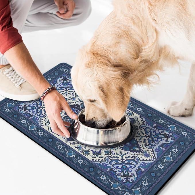 Pet Feeding Mat for Floors Waterproof Dog Mat for Food and Water Absorbent - Image 7