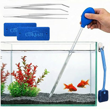 6 Pcs Aquarium Gravel Cleaner Tool Set, 15In Fish Tank Cleaner Kit by Unknown