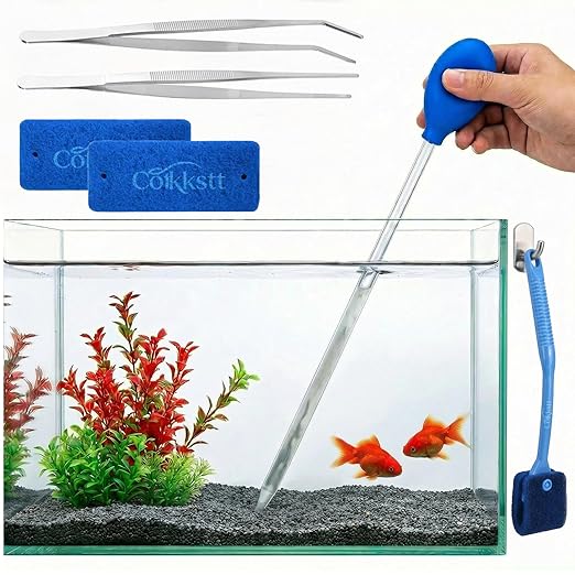 6 Pcs Aquarium Gravel Cleaner Tool Set, 15In Fish Tank Cleaner Kit by Unknown