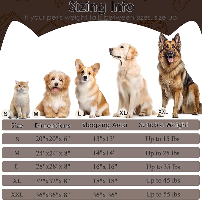 Extra Large Dog Beds, 36 Inch Human Dog Anxiety Relief Comfort Bed, - Image 2