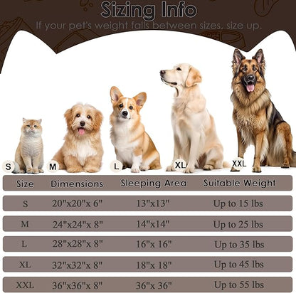 Extra Large Dog Beds, 36 Inch Human Dog Anxiety Relief Comfort Bed, - Image 2