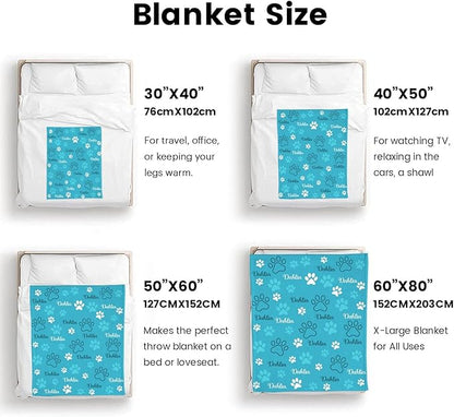 Personalized Dog Blankets with Name, Custom Paw Print Blanket - Image 7