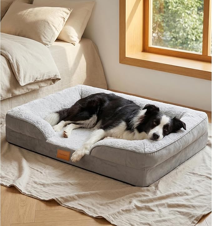 Orthopedic Dog Bed, Waterproof Memory Foam Dog Bed by Norvianic