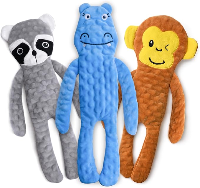 SHARLOVY No Stuffing Dog Toys 5 Pack, Crinkle Interactive Dogs Toy by SHARLOVY