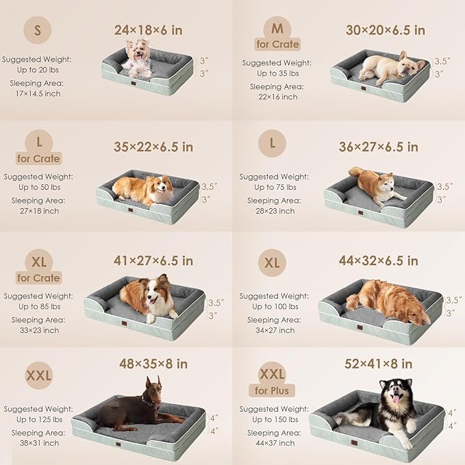 EHEYCIGA Orthopedic Dog Beds for Extra Large Dogs, Waterproof Memory Foam XXL - Image 2