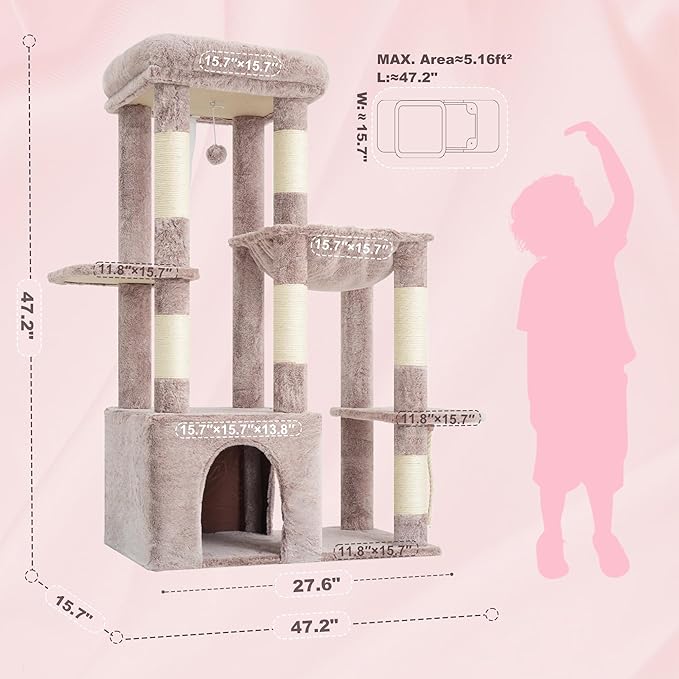 Heybly Heavy Duty Cat Tree, Tower - Image 7