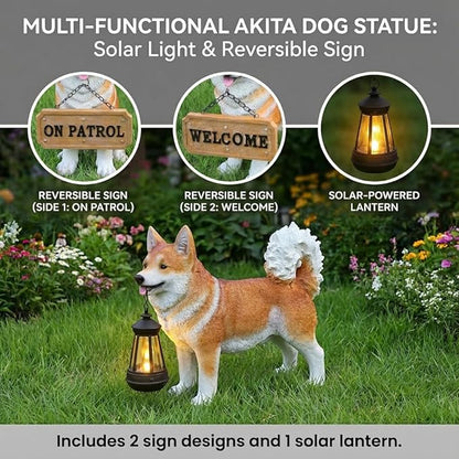 Shiba Inu Dog Garden Statue - Image 2