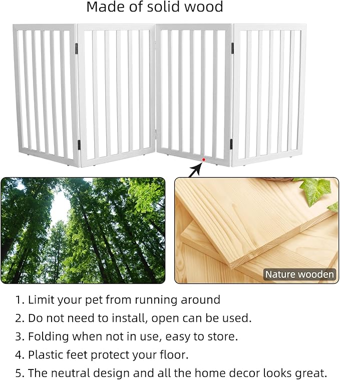 Dog Gate Indoor, Freestanding Dog Fence - Image 6