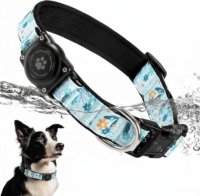 Upgraded AirTag Dog Collar, IP68 Waterproof Air Tag Dog Collar Holder, by FURRIGO