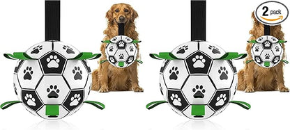 QDAN Large Dog Toys, 8 Inch Soccer Ball by QDAN