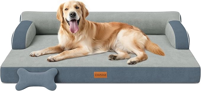 CWAWZ XL Orthopedic Dog Bed, Extra Large Dog Bed, Dual-Sided Pet Cooling Beds by CWAWZ