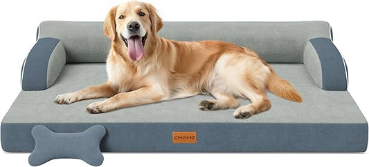 CWAWZ XL Orthopedic Dog Bed, Extra Large Dog Bed, Dual-Sided Pet Cooling Beds by CWAWZ