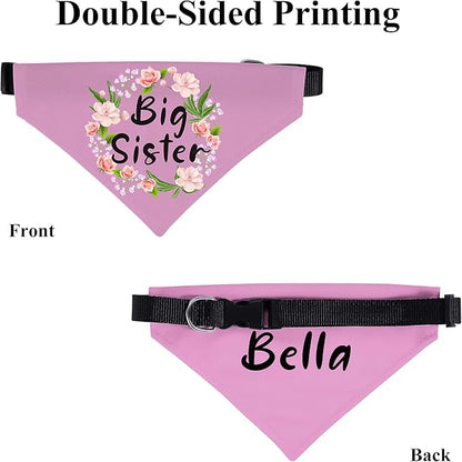 Personalized Dog Bandanas with Buckle Name Photo Logo Custom Neckwear Dog Scarf - Image 3