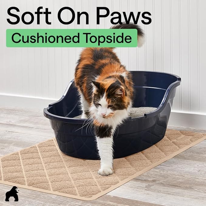 GORILLA GRIP Cat Litter Box Mat, Cushioned Coil Mesh Litter Trapping Mats - Image 8