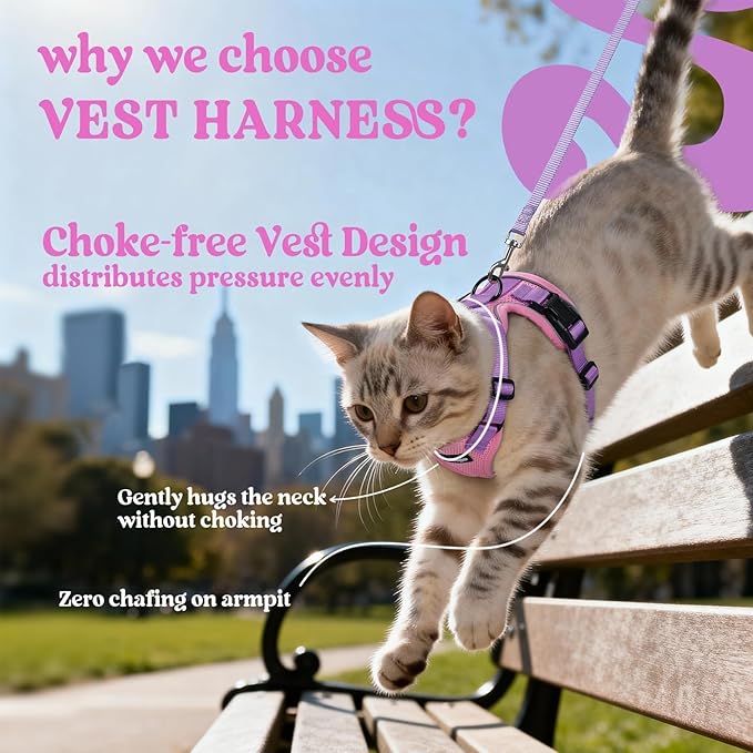 rabbitgoo Cat Harness and Leash Set, Escape Proof Kitten Harness - Image 3