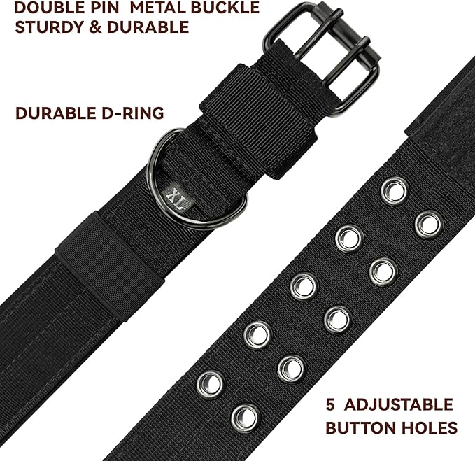 Heavy Duty Dog Collar for Large Dogs, Tactical Dog Collars - Image 3