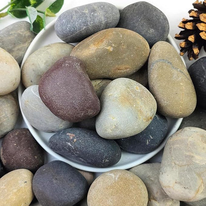 YISZM 20lbs Natural River Rocks, Hand-Picked Smooth Stones by YISZM-ForYourNaturalLife