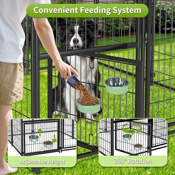 Heavy Duty Dog Kennel Outdoor, Covered Dog Kennels Outside - Image 2