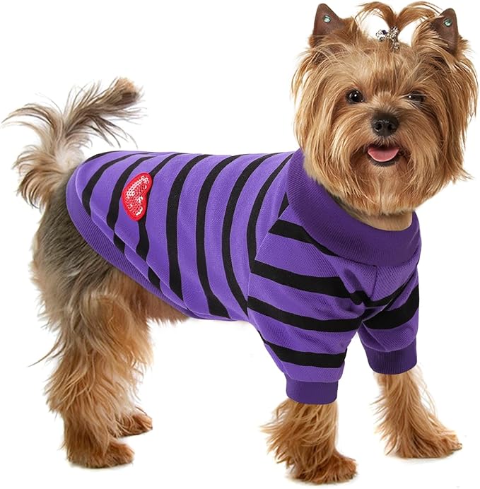 Dog Shirts for Small Dogs, Striped T-Shirts Dog Vest Pet Apparel Tee Shirts by PREFERHOUSE