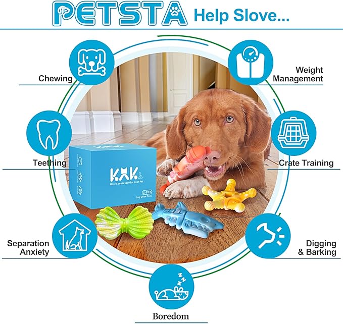 PETSTA Dog Chew Toys for Aggressive Chewers, Durable Dog Toys for Large Dogs - Image 7