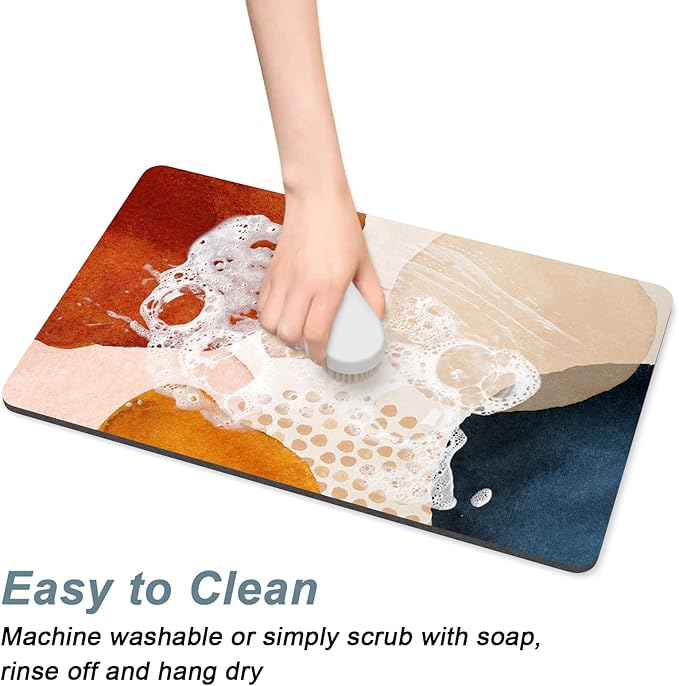 Rnivvi Dog Food Mat, Cute Anti-Slip Rubber Pet Feeding Rug Protect Floors - Image 5
