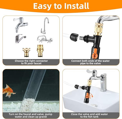 enomol Gravel Vacuum for Aquarium Water Changer Fish Tank Cleaning Tools - Image 3