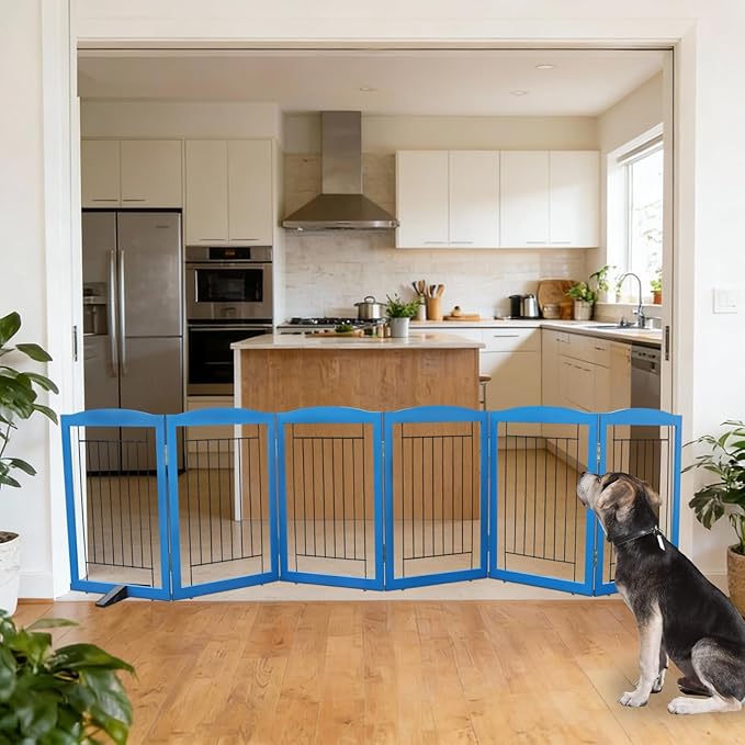 ZJSF Freestanding Dog Fence Indoor, Foldable Dog Gate - Image 2