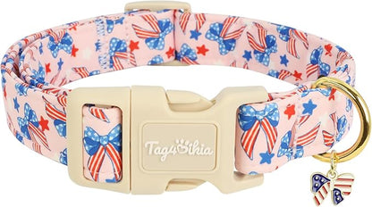 4th of July Independence Day Dog Collar, Cotton Adjustable Pet Collar by Unknown