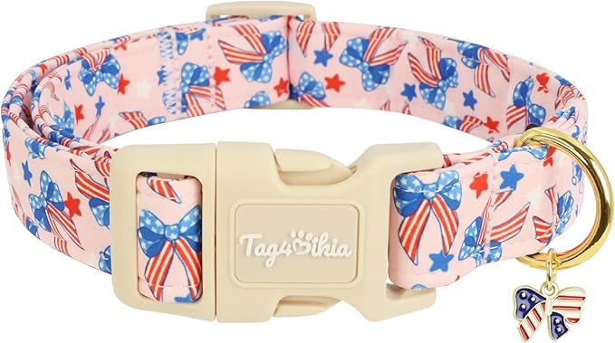 4th of July Independence Day Dog Collar, Cotton Adjustable Pet Collar by Unknown