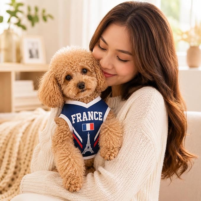 V-DECORPARKS Dog Jersey Custom Name Number, Pets Soccer Jersey - Image 2