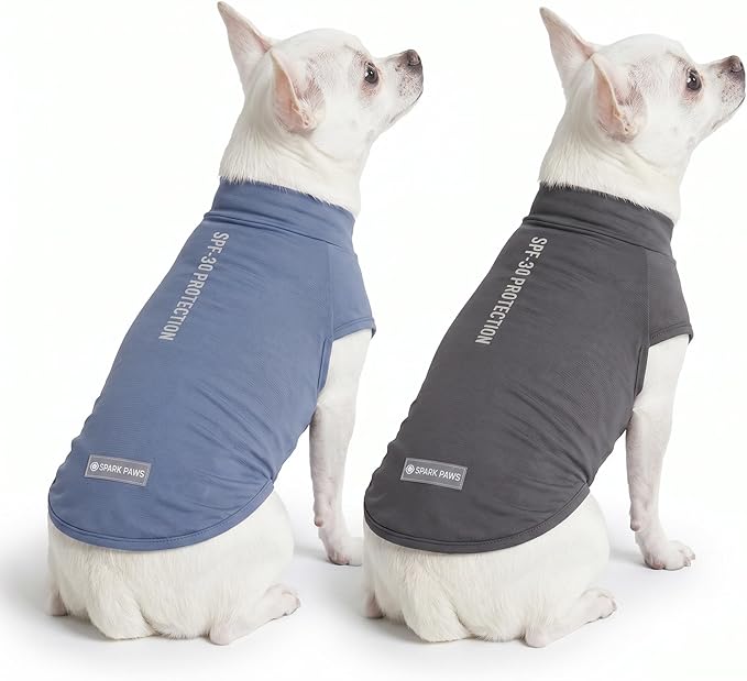 Spark Paws Sunblock Dog T-Shirt, SPF30 Protection, Lightweight Breathable Quick by SparkPaws