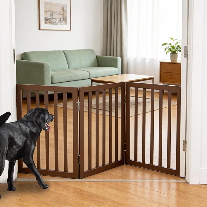 Dog Gate Indoor, Freestanding Dog Fence by SFJC