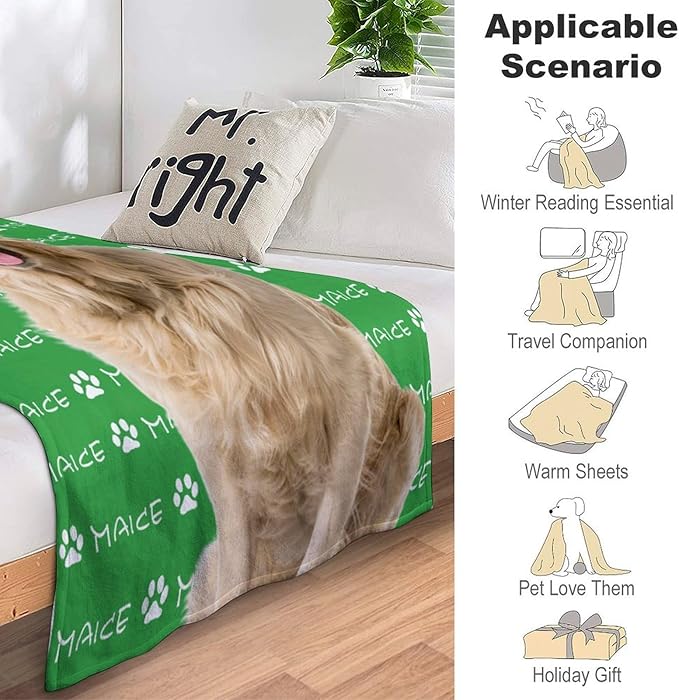 Custom Pet Name Blanket Personalized Dog Memory Blankets - Image 3