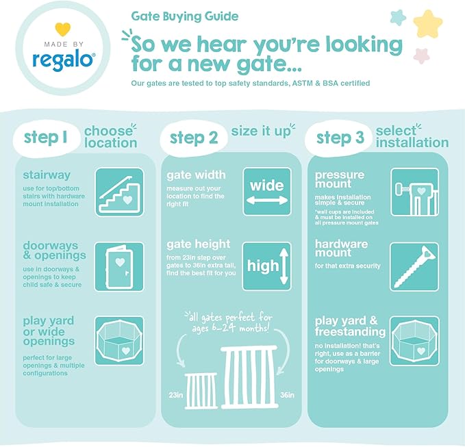 Regalo Safety 192" Double Door Super Wide Baby Gate & Play Yard, 8-Panel - Image 8