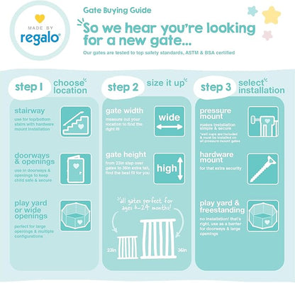 Regalo Safety 192" Double Door Super Wide Baby Gate & Play Yard, 8-Panel - Image 8