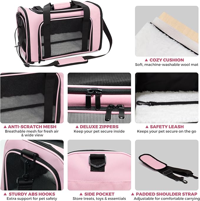 Expandable Cat Carrier Airline Approved Soft-Sided Pet Travel Carrier - Image 4
