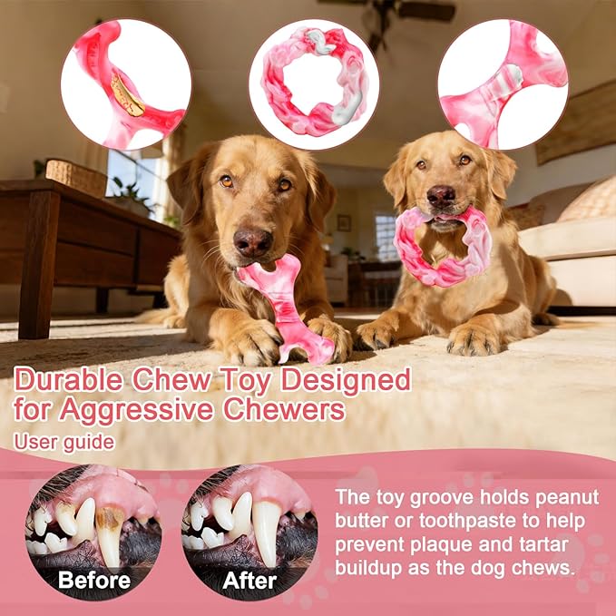 Rensh 3-Pack Tough Dog Chew Toys - Image 3