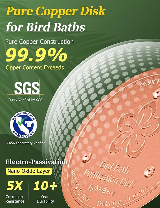 Mellbree Bird Bath Copper Disc, 0.6mm 99.99% Pure Copper - Image 4