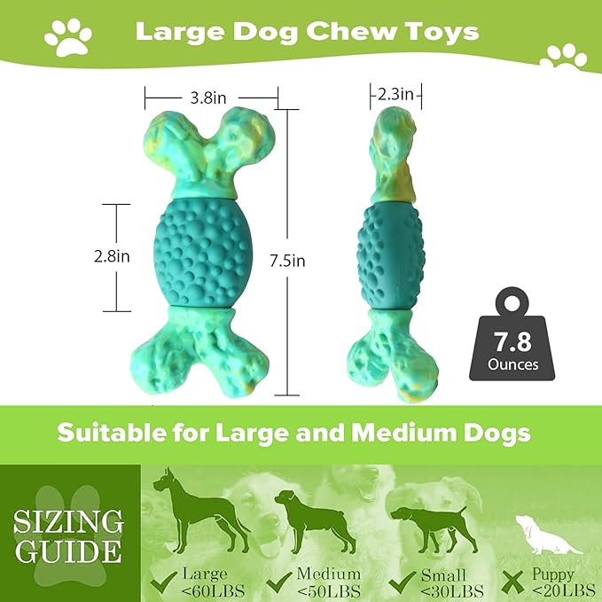 Rensh Tough Dog Chew Toys for Aggressive Chewers, Almost Indestructible Dog - Image 4