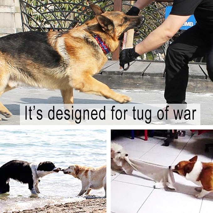 DGSL Dog Tug Toy, Tug of War Dog Toy Jute Bite Pillow - Image 7